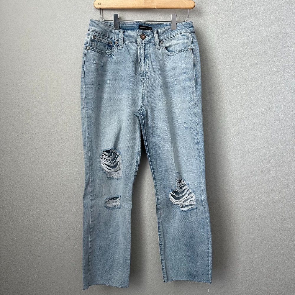 Sincerly Jules Distressed Medium Light Straight Leg 29/9 Jeans